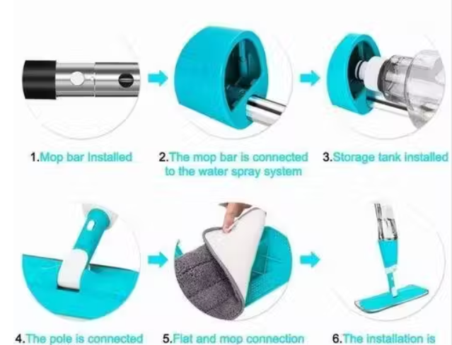 Microfiber 360 Degree Cleaning Healthy Spray Mop with Washable Cleaning Pad and Integrated Water Spray for Floor Cleaning, Spray Mop Cleaner, floor cleaning mop, Cleaning Mop for Home & Office Easy to use