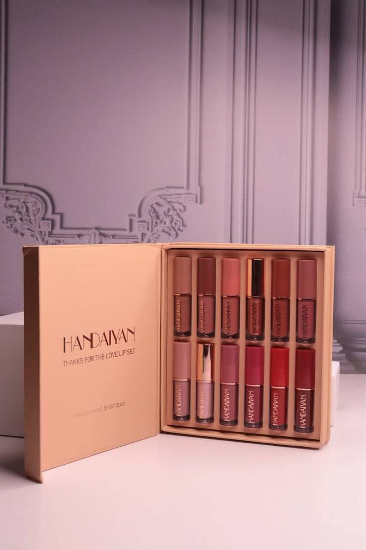 Lipstick Set of 12 Matte Velvet Mini Liquid Lipstick Set for Women - Long Lasting, Waterproof Lipstick